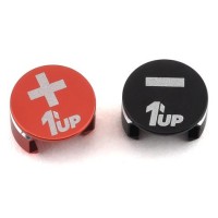 1UP Racing LowPro Bullet Plug Grips (Noir / Rouge)